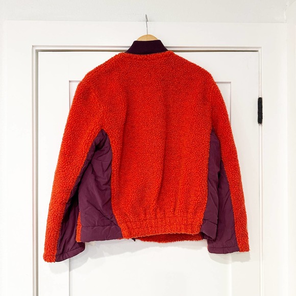 Free People Women's Rivington Sherpa Jacket Orange Purple sz XS - Picture 8 of 15